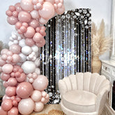 Aperturee - Black Diamonds Sparkle Convex Oblique Arch Backdrop